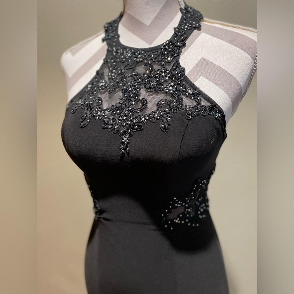 Blondie Nites by Stacy Sklar black formal dress, size 1